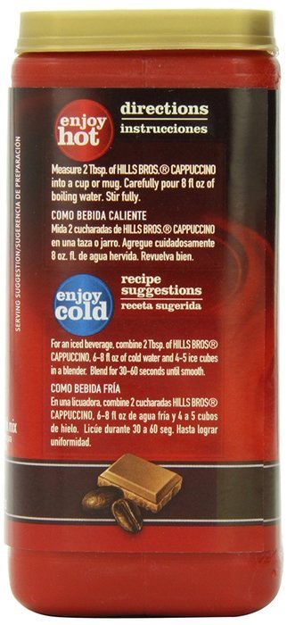 Hills Bros Cappuccino Sugar-Free French Vanilla, 12 Ounce N31