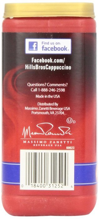 Hills Bros Cappuccino Sugar-Free French Vanilla, 12 Ounce N36