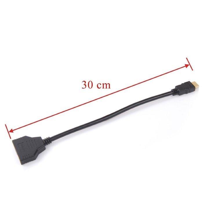 KOMEI 1080P HDMI Male To Dual HDMI Female 1 to 2 Way Splitter Cable Adapter Converter For HDTV DVD players PS3...