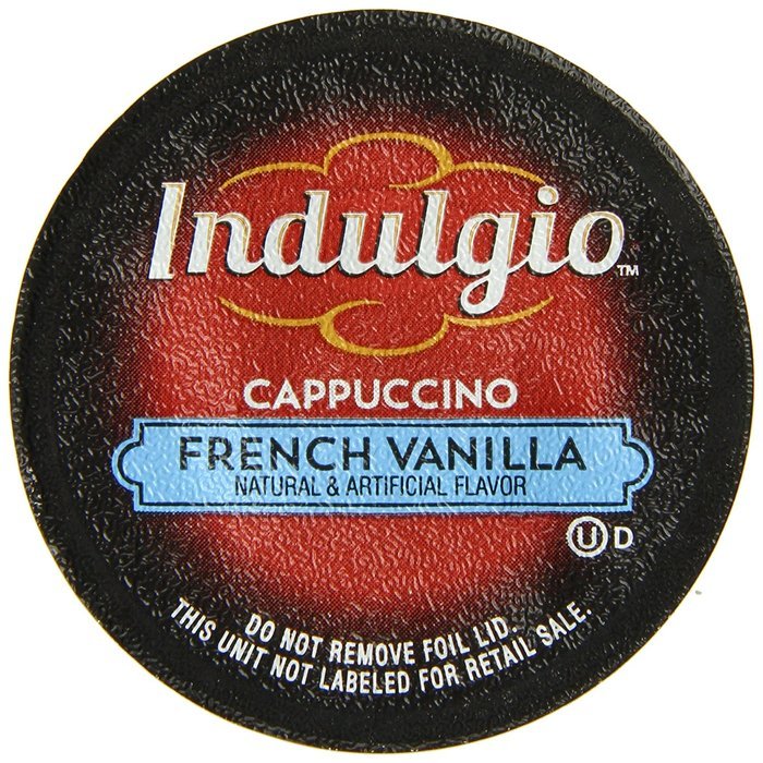 Indulgio French Vanilla Cappuccino Single Serve K-cup, 42 Count (Compatible with 2.0 Keurig Brewers) N22