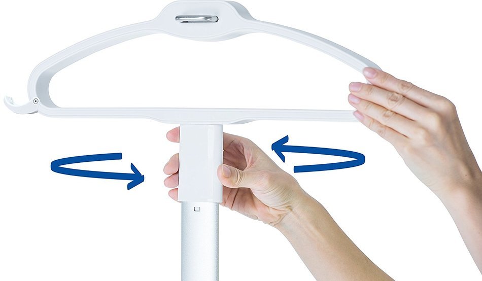 SALAV Professional Series GS60-BJ Wide Bar Garment Steamer with 360 Degrees Swivel Hanger, 1500 W, Gray N6