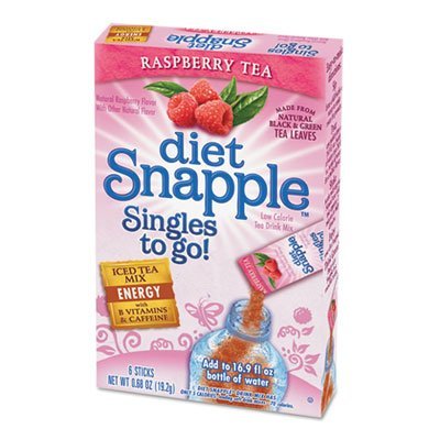 Iced Tea Singles To-Go, Diet Raspberry Tea, 0.68 oz Stick, 6/Box, Sold as 1 Box, 6 Each per Box