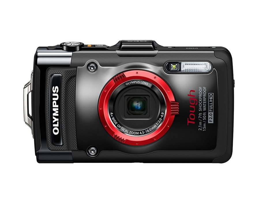 Olympus Stylus TG-2 iHS Digital Camera with 4x Optical Zoom and 3-Inch LCD (Red) (Old Model) N2