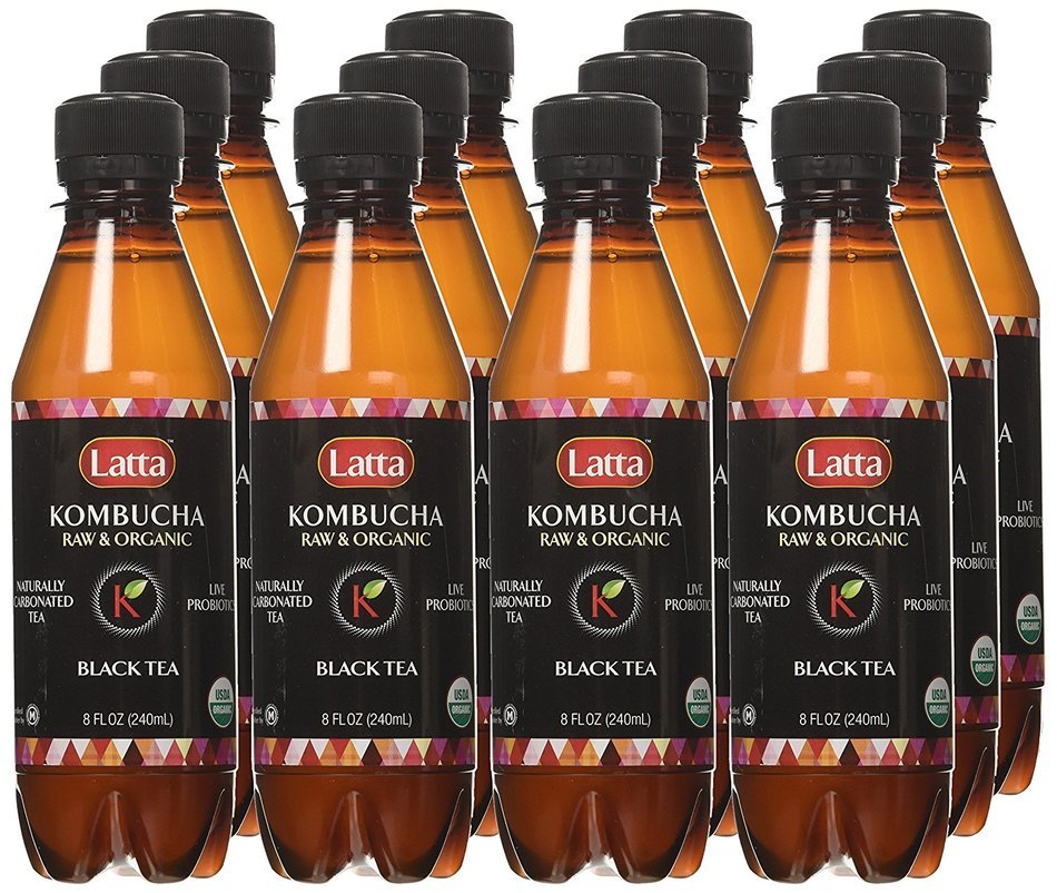 Latta Kombucha Green Tea Lemon Balm, Raw and Organic, only 2 gm of sugar, Promotes Healthy Weight Loss, Packed... N9