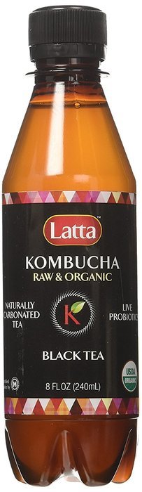 Latta Kombucha Green Tea Lemon Balm, Raw and Organic, only 2 gm of sugar, Promotes Healthy Weight Loss, Packed... N10