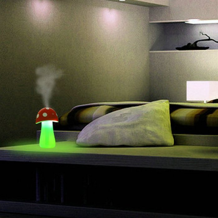 Ultrasonic Cool Mist Humidifier,Mushroom Humidifier 200ml for skin moisturing,stealth mask with No Noise,Waterless...