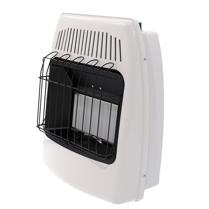 Dyna Glo IR18PTFA 18,000 BTU Liquid Propane Infrared Vent Free Thermostatic Wall Heater with blower and legs N4