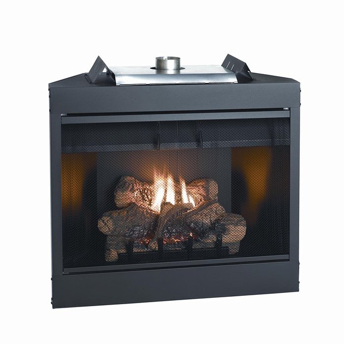 Deluxe MV 34 inch Flush Face B-Vent Fireplace - Natural Gas