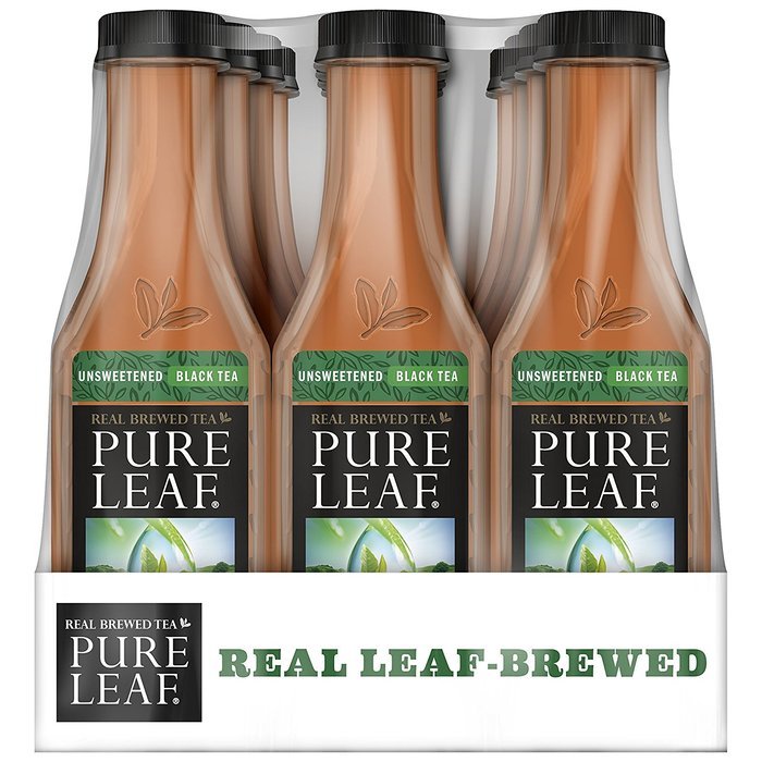 Pure Leaf Iced Tea, Unsweetened, Real Brewed Tea, 0 Calories, 18.5 Ounce (Pack of 12) N15