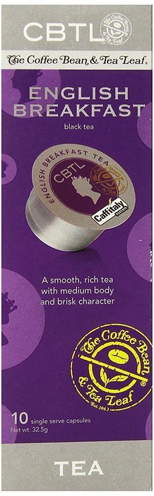 CBTL English Breakfast Tea Capsules By The Coffee Bean & Tea Leaf, Net Wt. 32.5g, 10 Count Box N4