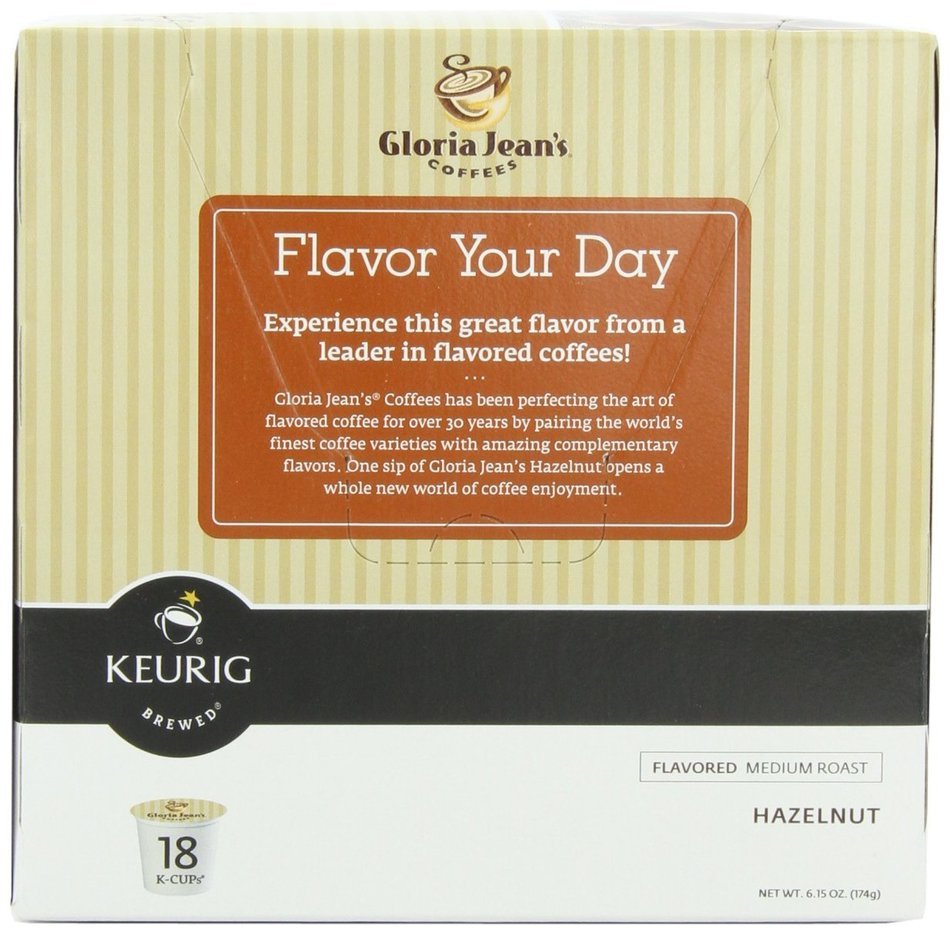 Gloria Jean's Hazelnut, K-Cup for Keurig Brewers, 48 Count N14