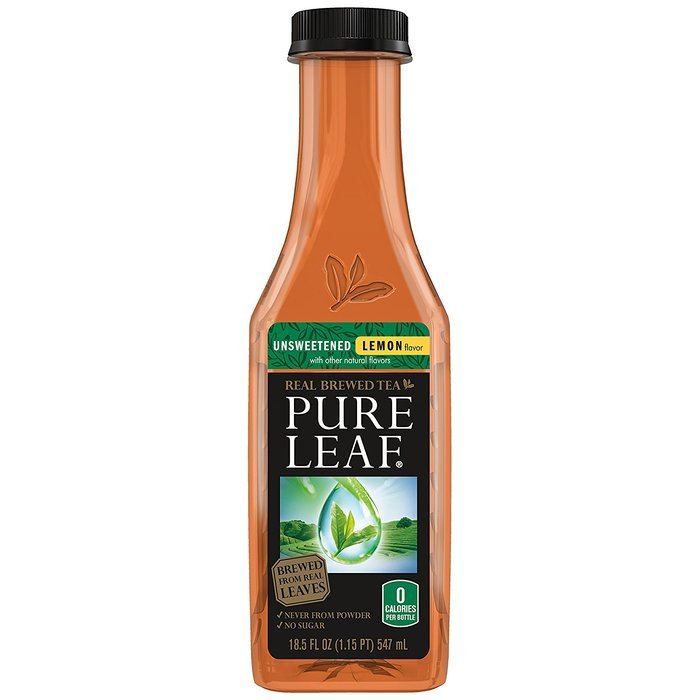 Pure Leaf Iced Tea, Unsweetened, Real Brewed Tea, 0 Calories, 18.5 Ounce (Pack of 12) N19