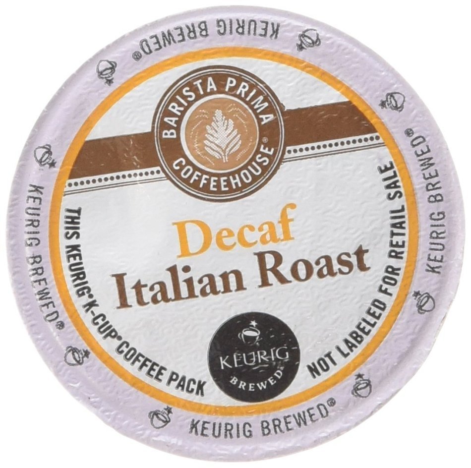 Barista Prima Decaf Coffee, Italian Roast, Rich. Dark. European., 24- Count K-Cup N8