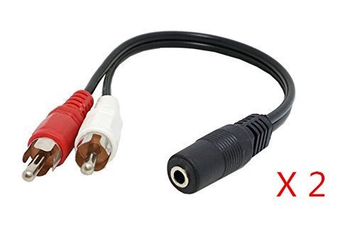 MOCREO&reg;Audio Y Cable Splitter 1-Mini Plug, 2-RCA Plugs 3.5mm Stereo to Dual RCA Audio Adapter Cable, 3.5mm Female... N4