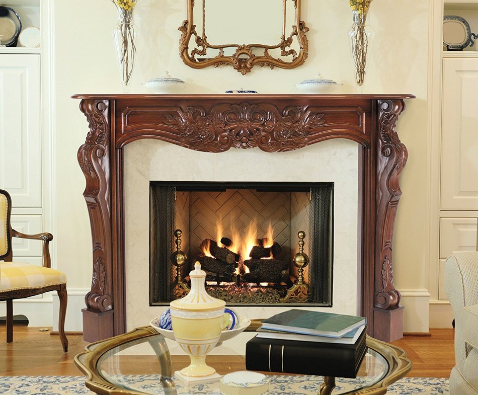 Pearl Mantels 134-58 Deauville Unfinished Fireplace Mantel, Interior Opening 58-Inch Wide by 42-Inch High N5