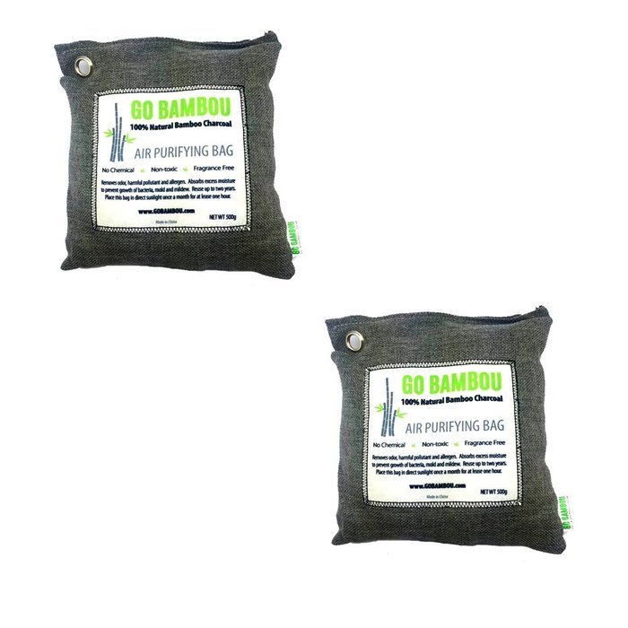 Go Bambou 100% Natural Bamboo Charcoal Air Purifying Bag - 500g (1) N3