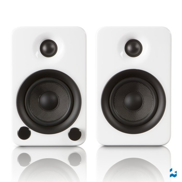 Kanto YU3 4" 2-Way Powered Bookshelf Speakers with aptX Bluetooth 4.0 - Matte White (YU3MW)