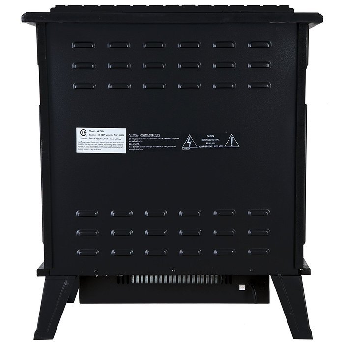 AKDY 23" Tempered Glass 1500W Adjustable Freestanding Portable Logs Style Electric Fireplace Heater Stove N3