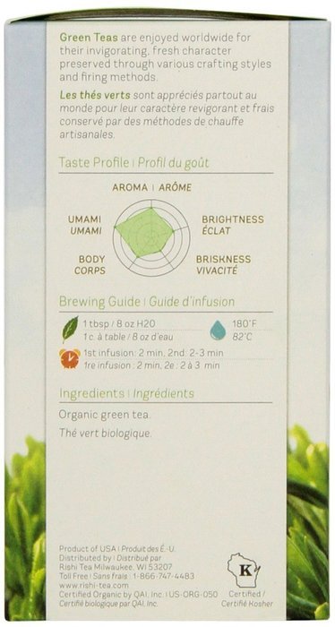 Rishi Tea Organic Sencha Loose Leaf Tea, 2.12 Ounces Tin N3