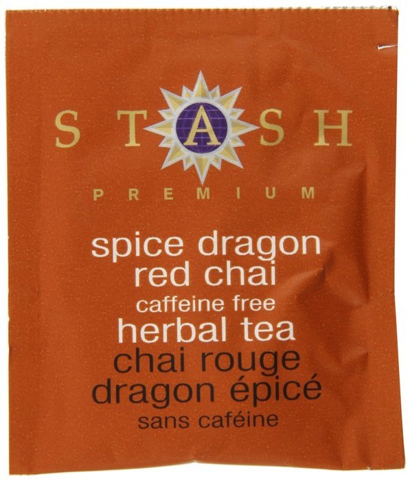 Stash Tea Spice Dragon Red Chai Herbal Tea, 100 Count Box of Tea Bags in Foil N3