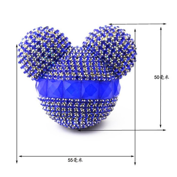Yosa Luxury car ornaments Auto Mickey Mouse Sparkling Car Fragrance Air Freshener Holder Container 2pcs (10) N16
