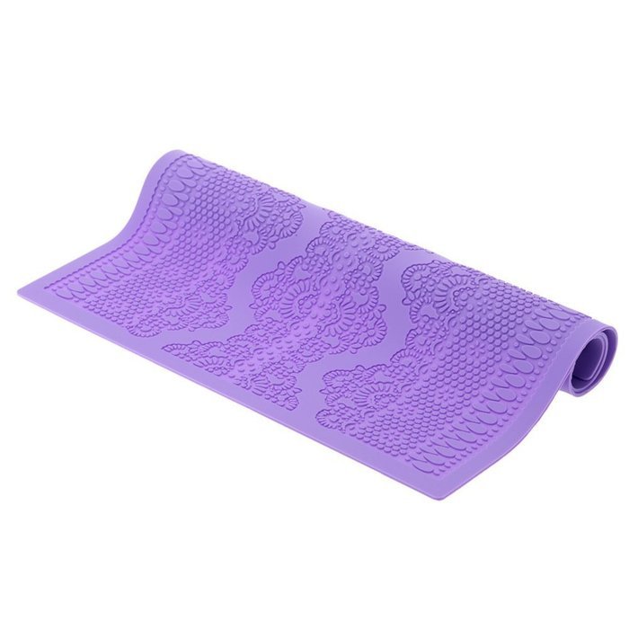 Efanr Non-stick Purple Silicone Sugar Fondant Cakes Lace Baking Mold Mould DIY Cake Decoration Kitchen Tool N3