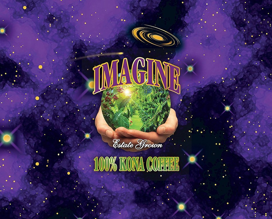 Kona Coffee Beans by Imagine - 100% Kona Hawaii - Medium Dark Roast Whole Bean &ndash; 4 oz Bag N4