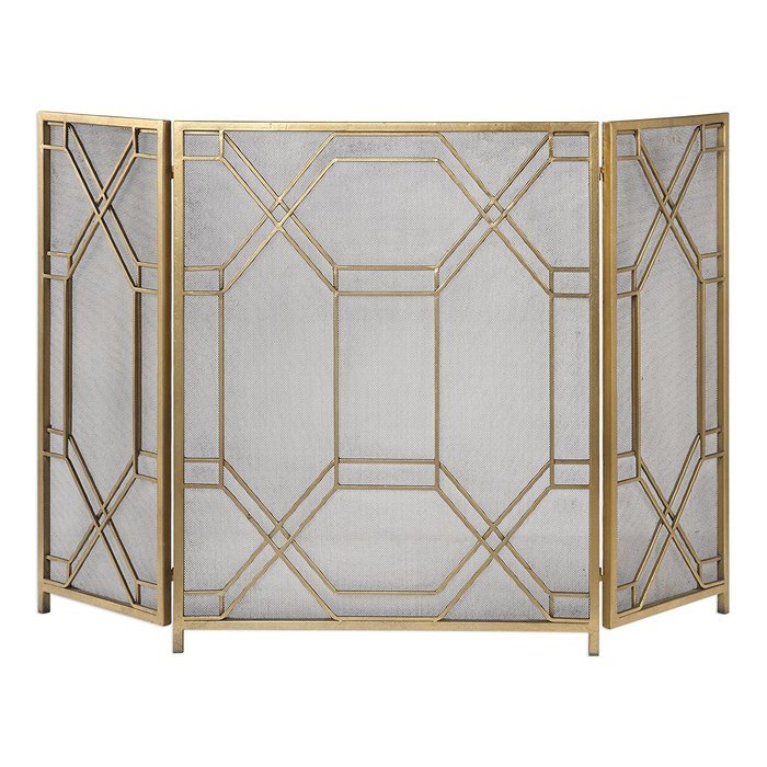 Uttermost Rosen Gold Fireplace Screen N2