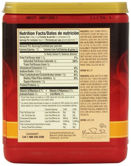 Hills Bros Cappuccino Sugar-Free French Vanilla, 12 Ounce N46