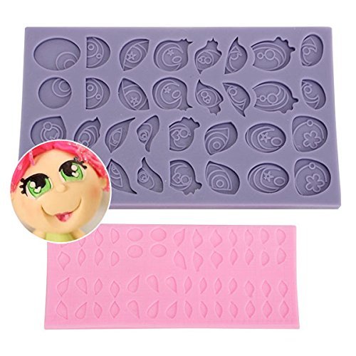 "2Pcs Cartoon 3D Eyes Silicone Decorating Mold Fondant Cake Mould Chocolate" shopping N2