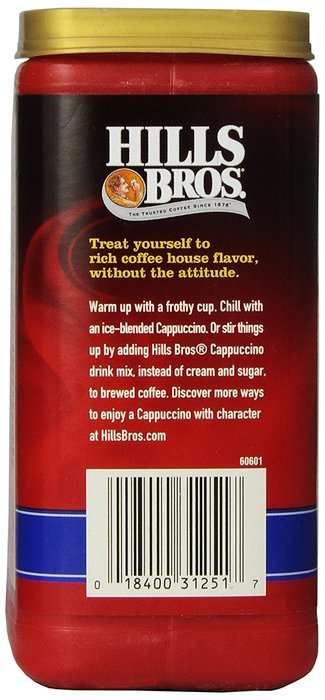 Hills Bros Cappuccino Sugar-Free French Vanilla, 12 Ounce N49