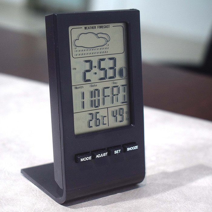 Humidity Meter, EverPlus Digital Clock and Weather Station with Thermometer, Hygrometer,Temperature/Humidity Meter... N6