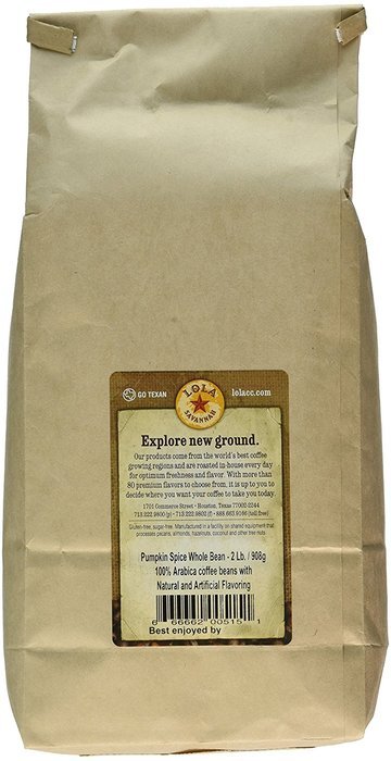 Lola Savannah Pumpkin Spice Whole Bean, 2 Pound