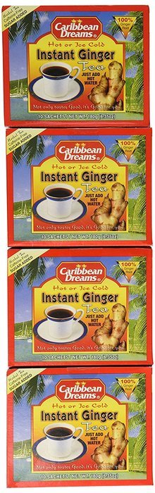 Caribbean Dreams Instant Ginger Tea 10 Sachets (4 Pack) N2