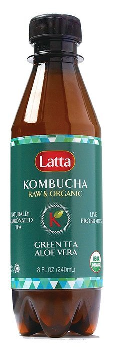 Latta Kombucha Green Tea Lemon Balm, Raw and Organic, only 2 gm of sugar, Promotes Healthy Weight Loss, Packed... N17