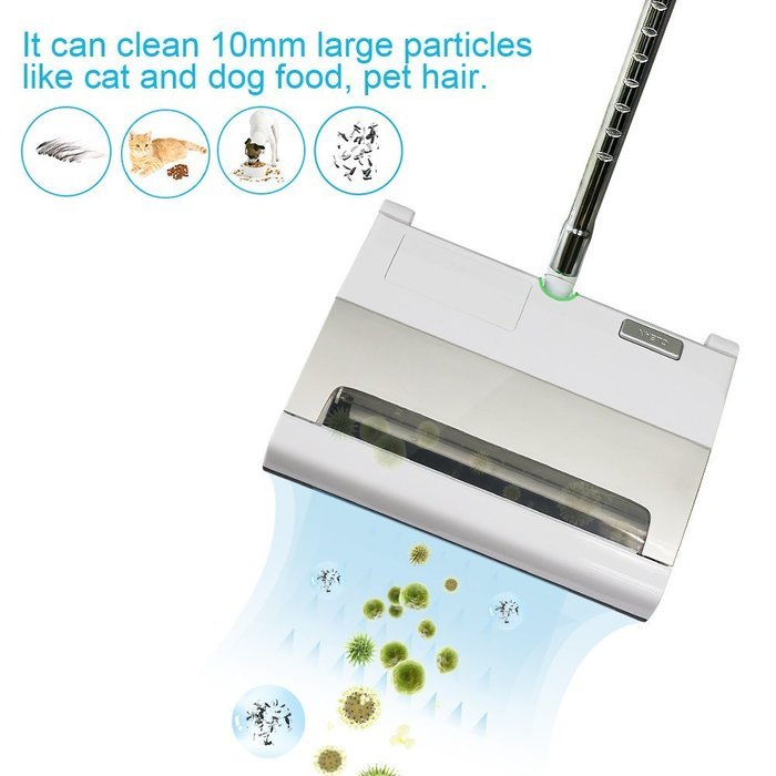 Cordless Upright Carpet Vacuum Cleaner Portable Bagless Vac with Extendable Stick - White N3