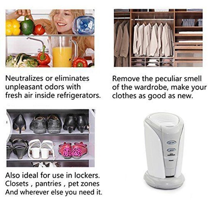 BestFire&reg; Mini Ionic Freshener Deodorizer Purifier for Refrigerators Closets Bathrooms N6