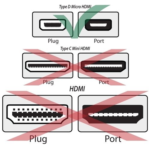 Skque Hdmi to Micro Hdmi Cable High Speed with Ethernet 6 ft