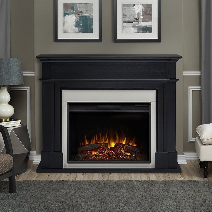Real Flame 8060E-W Harlan Grand Electric Fireplace, Large, White
