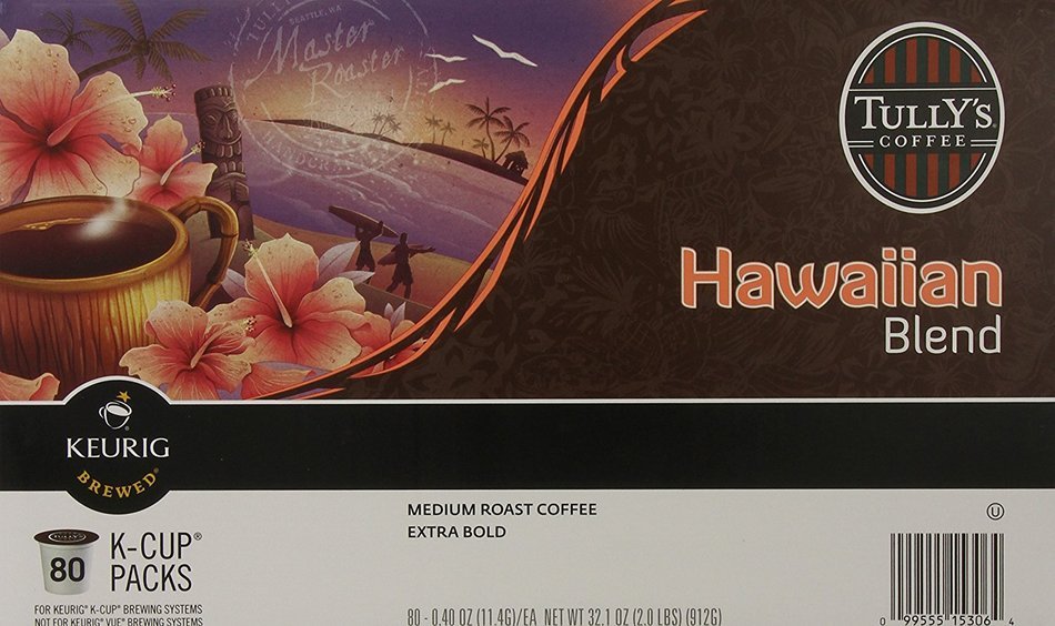 Tully's Coffee Hawaiian Blend K-Cups, 80 Count N5