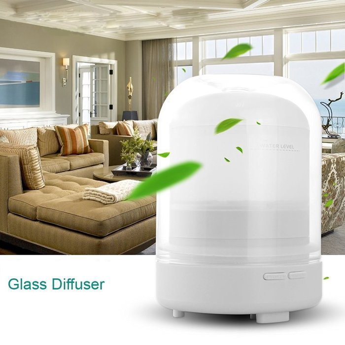 BestFire Glass Aromatherapy Essential Oil Diffuser, 100ml Ultrasonic Cool Mist Humidifier with 7 Color LED Lights... N4