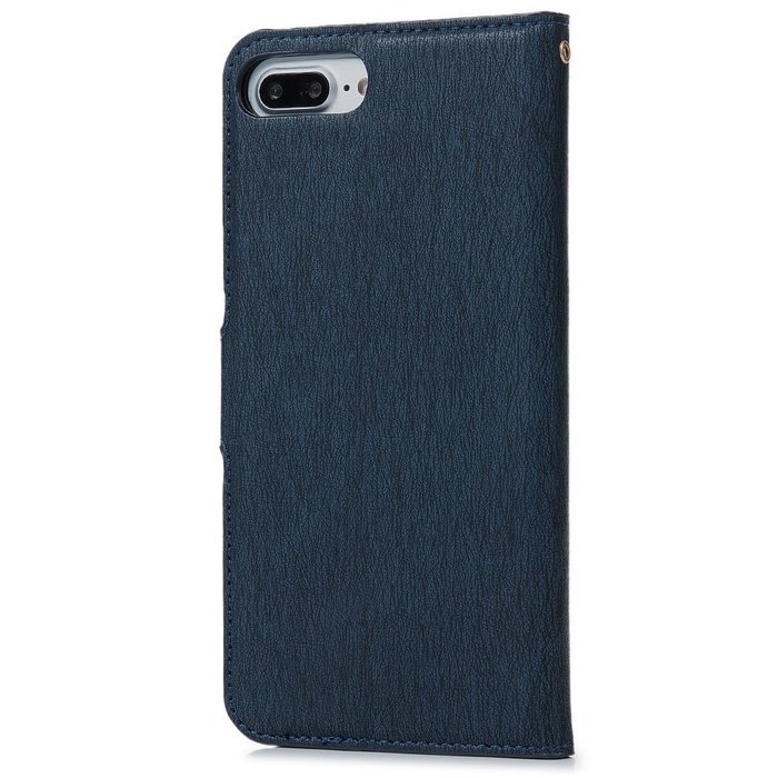 iPhone 7 Plus Case (5.5 inch) - Flip Wallet Stand Case Embossed Flowers PU Leather Shock-Absorption Soft TPU Inner... N14