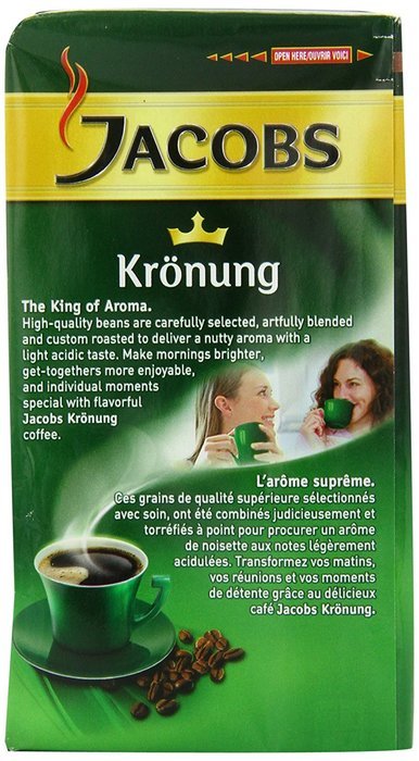 Jacobs Kronung Coffee, 8.81-Ounce Vacuum Packs (Pack of 4) N2