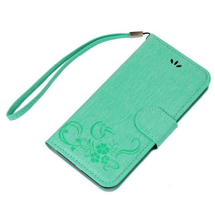 iPhone 7 Plus Case (5.5 inch) - Flip Wallet Stand Case Embossed Flowers PU Leather Shock-Absorption Soft TPU Inner... N16