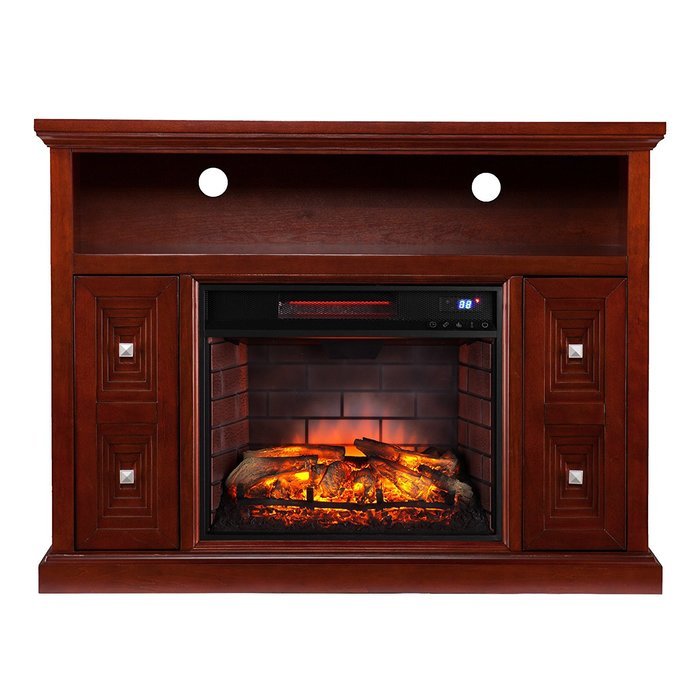 Rich Cherry Finish Wildon Home Remote Control Faulkner Electric Fireplace Classic Flames Media Console For TV's...