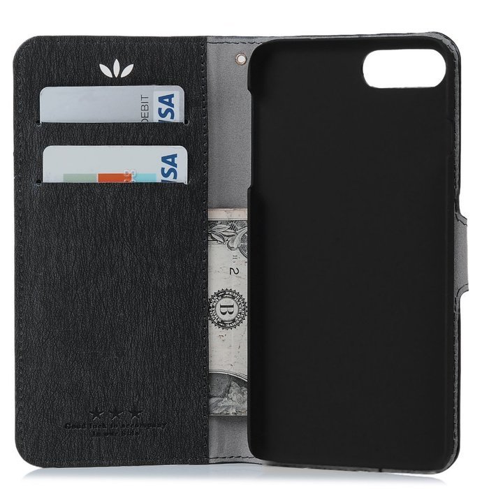 iPhone 7 Plus Case (5.5 inch) - Flip Wallet Stand Case Embossed Flowers PU Leather Shock-Absorption Soft TPU Inner... N19