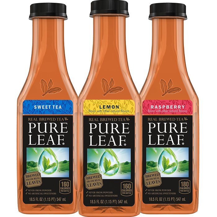 Pure Leaf Iced Tea, Unsweetened, Real Brewed Tea, 0 Calories, 18.5 Ounce (Pack of 12) N22