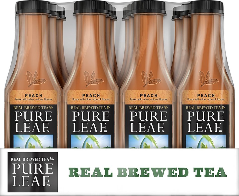 Pure Leaf Iced Tea, Unsweetened, Real Brewed Tea, 0 Calories, 18.5 Ounce (Pack of 12) N24