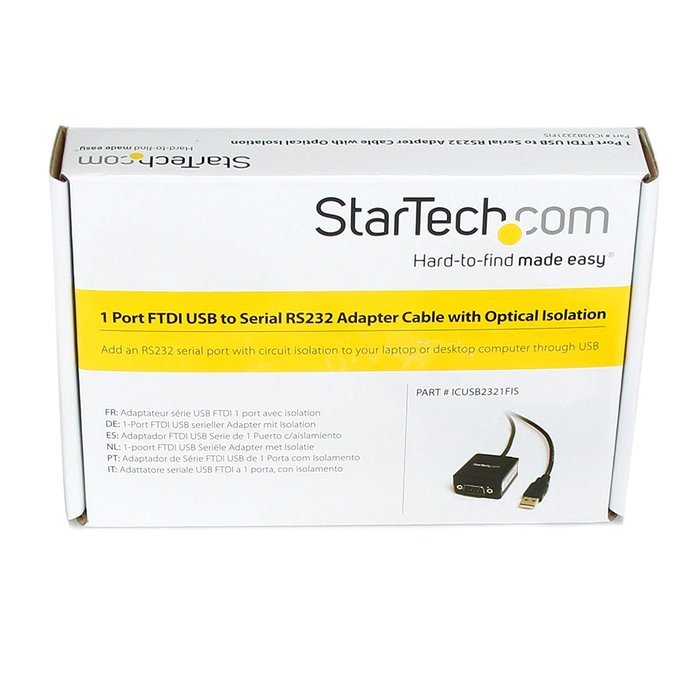StarTech.com 1 Port USB to Null Modem RS232 DB9 Serial DCE Adapter Cable with FTDI, Black (ICUSB232FTN ) N34