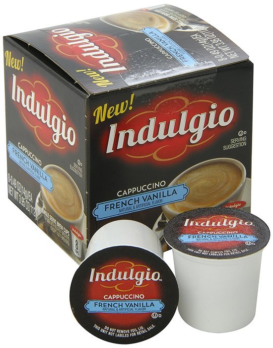 Indulgio French Vanilla Cappuccino Single Serve K-cup, 42 Count (Compatible with 2.0 Keurig Brewers) N49